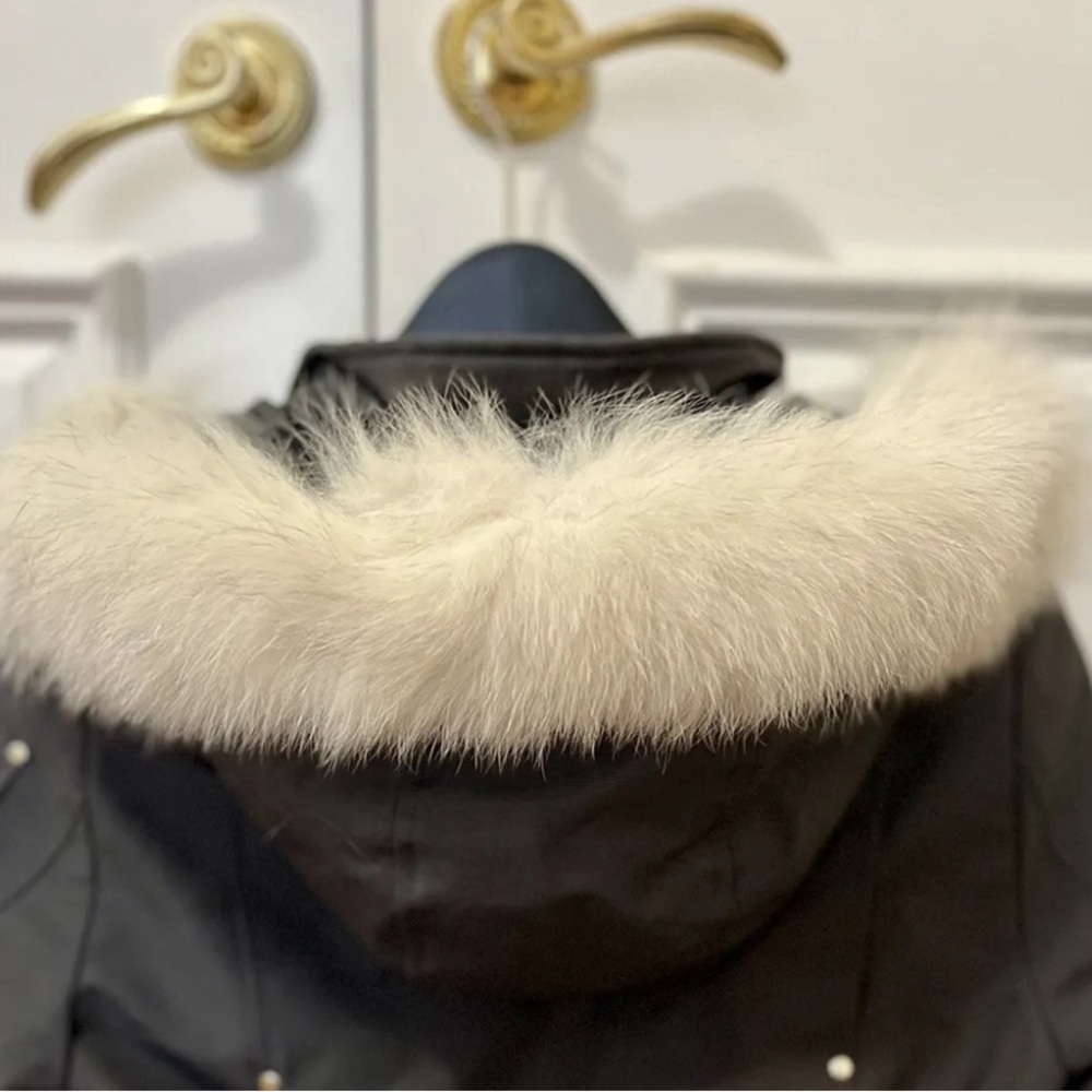 New MOOSE KNUCKLES Parka Stirling Coat Jacket with Natural Fur Size XS - Picture 3 of 8